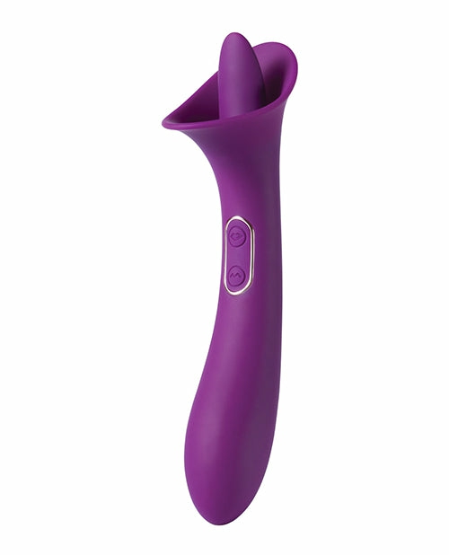 Adele Dual Stimulation Tongue Vibrator – Purple Passion Clitoral Vibrators