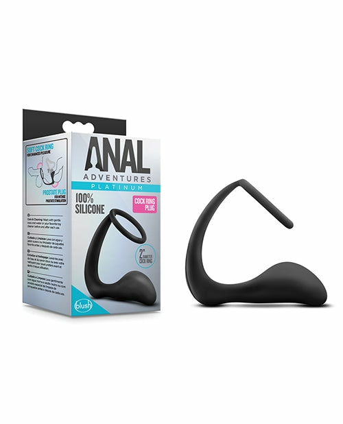 Anal Adventures Dual Stimulation Cock Ring Plug Dongs & Dildos