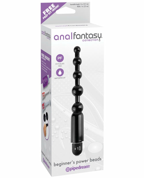 Anal Fantasy Collection Beginners Power Beads – Black: Your Journey To Pleasure Awaits Anal Vibrators