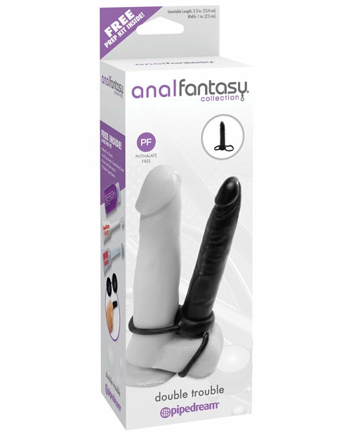 Anal Fantasy Collection Double Trouble Strap-On Dildo Dongs & Dildos