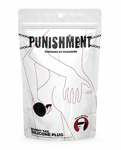 Black Punishment Bunny Tail Butt Plug Anal & Prostate