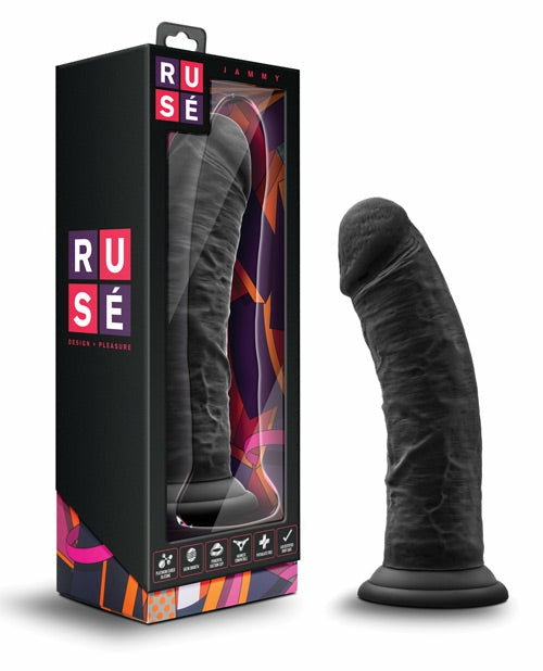 Blush Ruse Jammy – Black Hyper-Realistic G-Spot/Prostate Dildo Dongs & Dildos