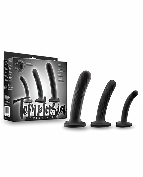 Blush Temptasia Twist Kit – Black Set Of 3: A Journey To Intimate Bliss Dongs & Dildos