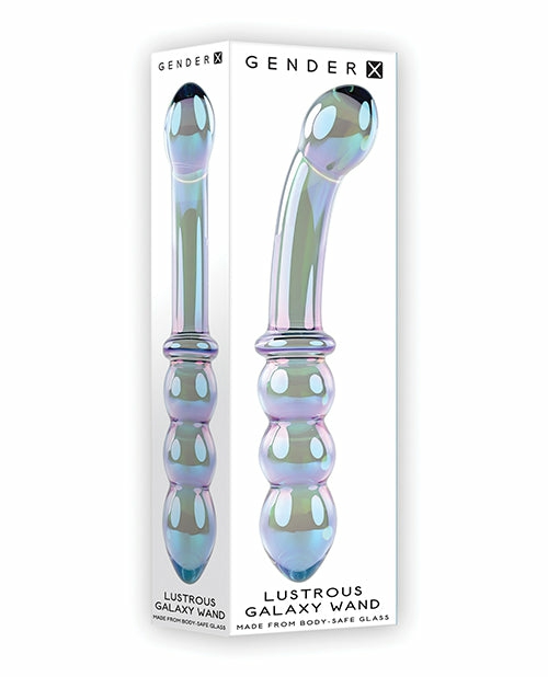 Celestial Green Galaxy Wand Glass Massager By Gender X Lustrous Dongs & Dildos