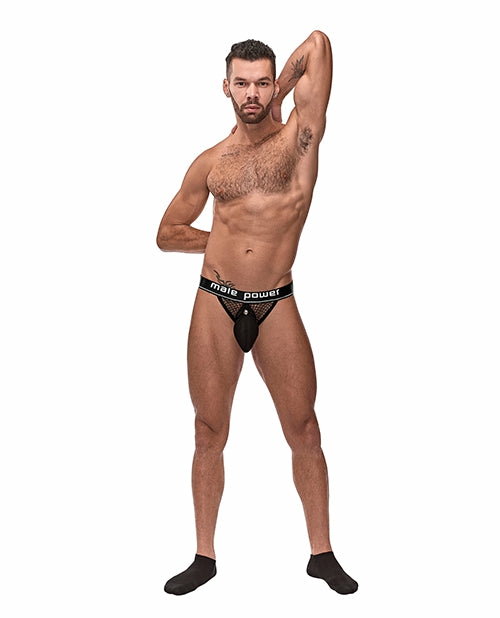 Cock Pit Fishnet Cock Ring Jock Black: Ignite Passion And Pleasure Lingerie