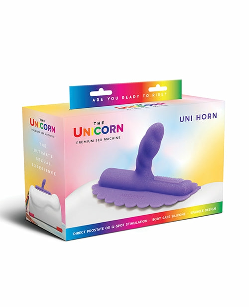 Cowgirl Unicorn Uni Horn Silicone Attachment – Purple Bondage - Bdsm