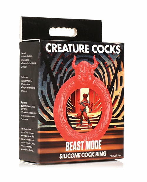 Creature Cocks Beast Mode Red Silicone Cock Ring Cock Rings