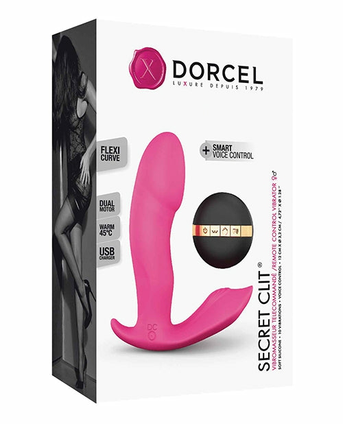 Dorcel Secret Clit Dual Stim Heating And Voice Control G-Spot Stimulator – Pink Clitoral Vibrators