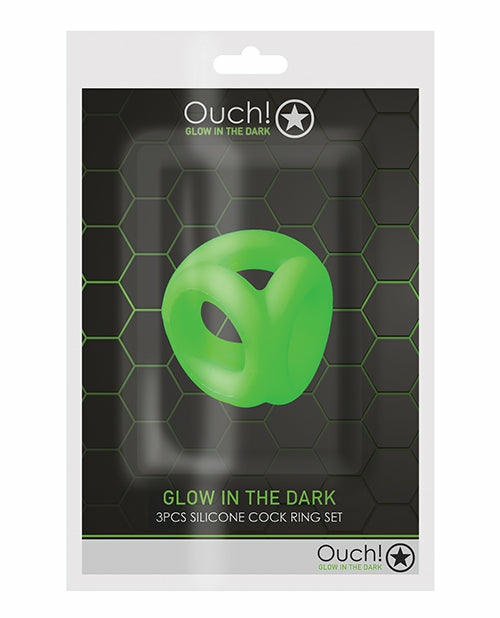 Embrace Your Passion With Shots Ouch Glow-In-The-Dark Cock Ring & Ball Strap Dongs & Dildos