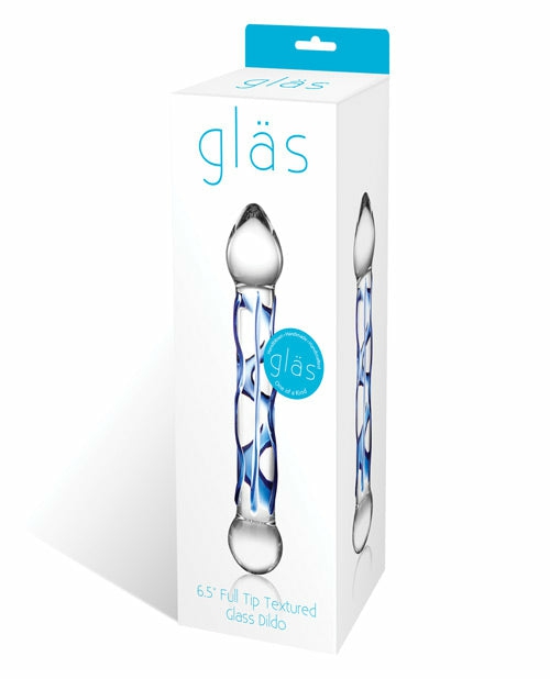 Ethereal Elegance: Gläs Full Tip Textured Glass Dildo Dongs & Dildos