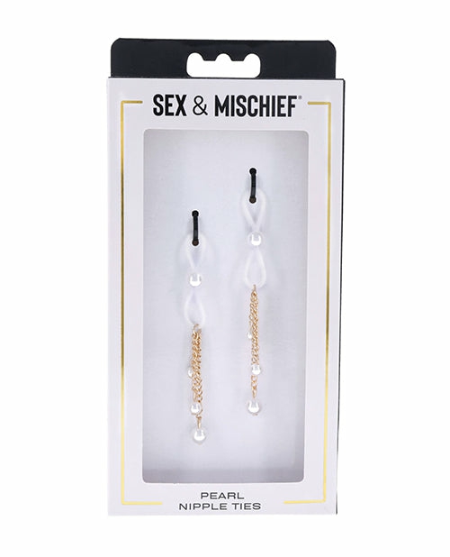 Ethereal Pearl Nipple Ties By Sex & Mischief Bondage - Bdsm