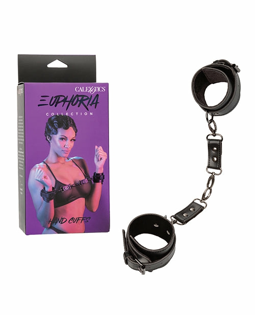 Euphoria Collection Adjustable Hand Cuffs – Luxurious Restraint Play Bondage - Bdsm