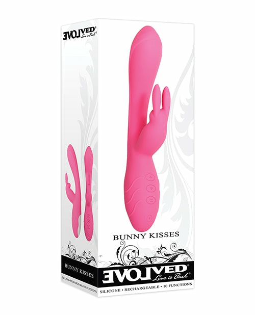 Evolved Bunny Kisses Pink Dual Motor Rabbit Vibrator Rabbit Vibrators