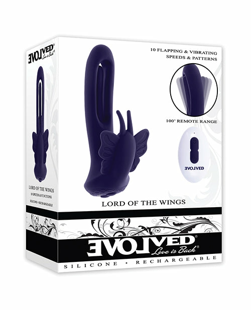 Evolved Lord Of The Wings Flapping & Vibrating Stimulator – Purple Clitoral Vibrators