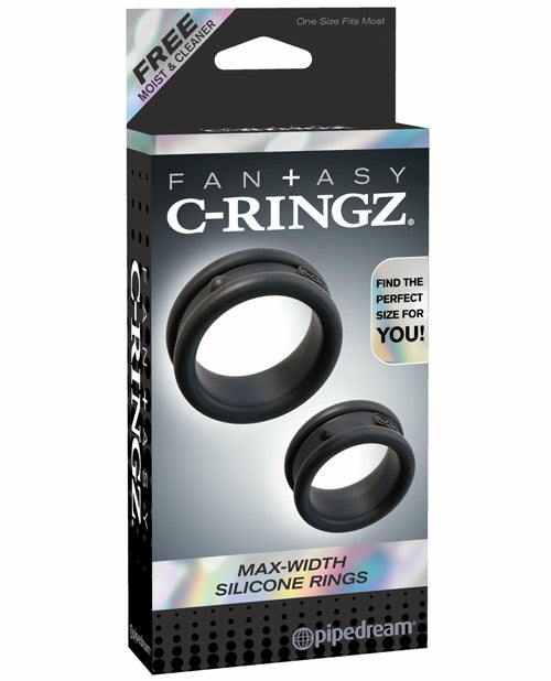 Fantasy C-Ringz Max Width Silicone Rings – Black For Men