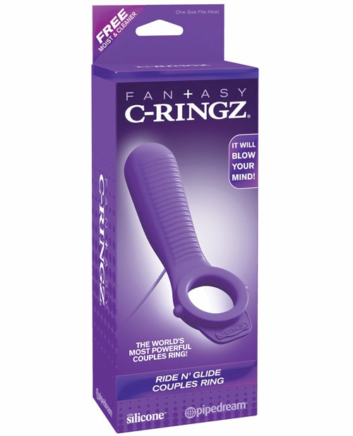 Fantasy C-Ringz Ride N’ Glide Couples Ring – Purple Cock Rings