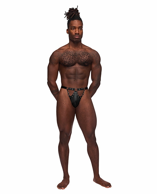 Fetish Jouster Front Ring G-String In Black Lingerie