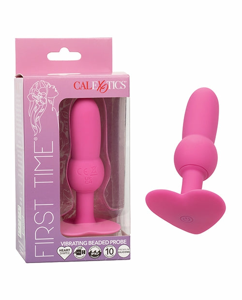 First Time Vibrating Beaded Anal Probe – Pink Anal & Prostate