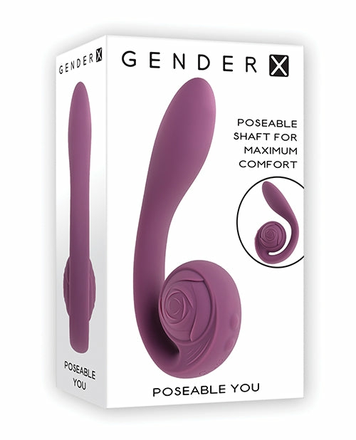 Gender X Poseable You Dual Motor Vibrating Toy In Purple Clitoral Vibrators