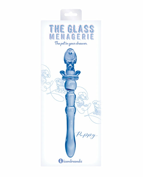 Glass Menagerie Puppy Glass Dildo – Dark Blue: A Whimsical Journey Of Pleasure Dongs & Dildos