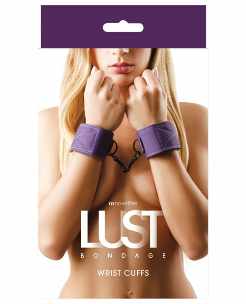 Indulge In Passion With Ns Novelties Lust Bondage Wrist Cuffs – Purple Bondage - Bdsm