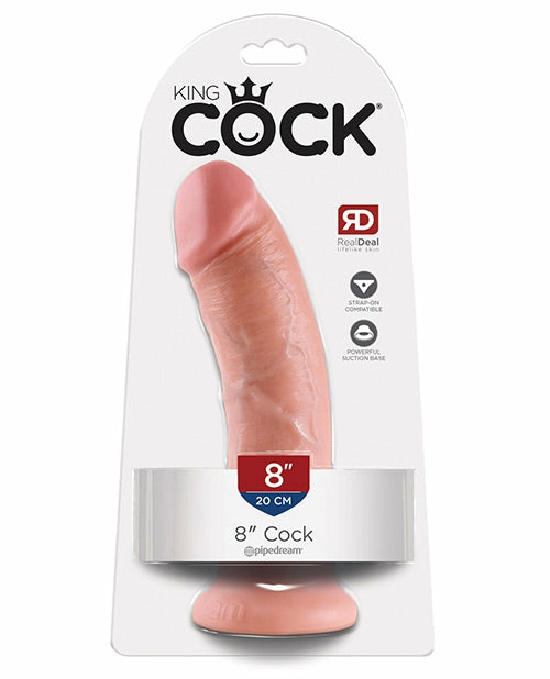 King Cock 8″ Realistic Suction Cup Dong – Flesh Dongs & Dildos