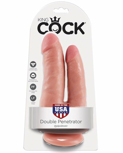 King Cock Double Penetrator Realistic Dual Pleasure Dildo Dongs & Dildos