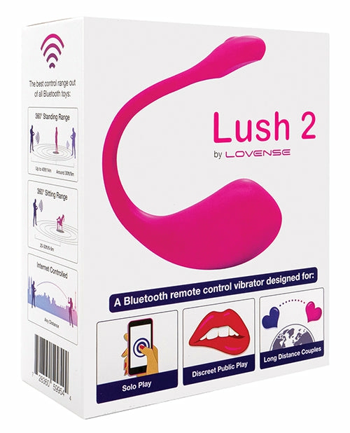 Lovense Lush 2.0 Sound-Activated Vibrator In Pink: Embrace The Ecstasy Clitoral Vibrators