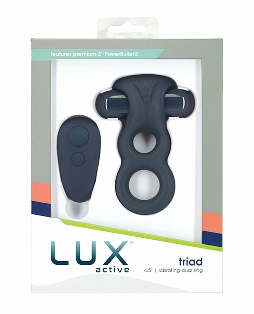 Lux Active Triad Vibrating Dual Ring With Remote Dongs & Dildos