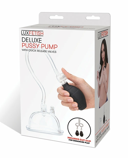 Lux Fetish Deluxe Pussy Pump Kit: Sensational Swelling & Clit Clip Pleasure Stimulators