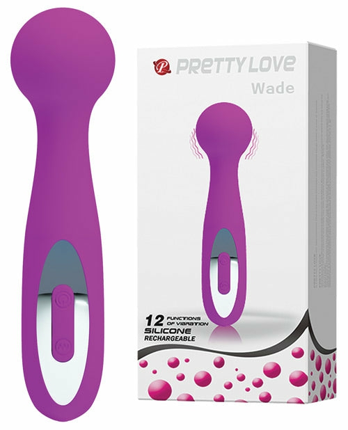 Luxury Purple 12-Speed Pretty Love Wade Rechargeable Wand Massager Bondage - Bdsm