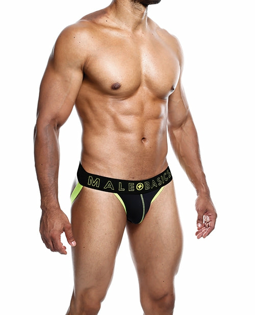 Male Basics Neon Yellow Jockstrap – Bold Comfort In Large Size Lingerie