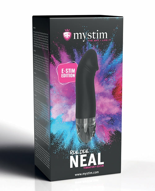 Mystim Real Deal Neal Estim Realistic Vibrator – Black: Your Passionate Companion Bondage - Bdsm