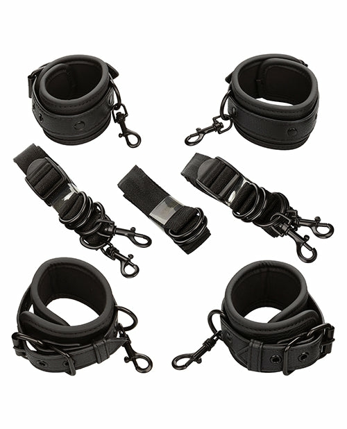 Nocturnal Collection Adjustable Bed Restraints In Black Bondage - Bdsm