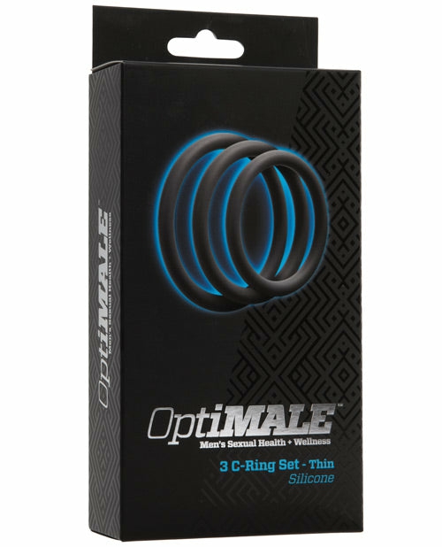 Optimale Thin C-Ring Set: Premium Intimate Enhancement Rings By Doc Johnson Cock Rings