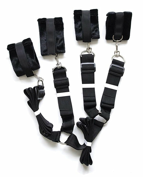 Plesur Fuzzy Bedroom Bondage Kit – Black Bondage - Bdsm