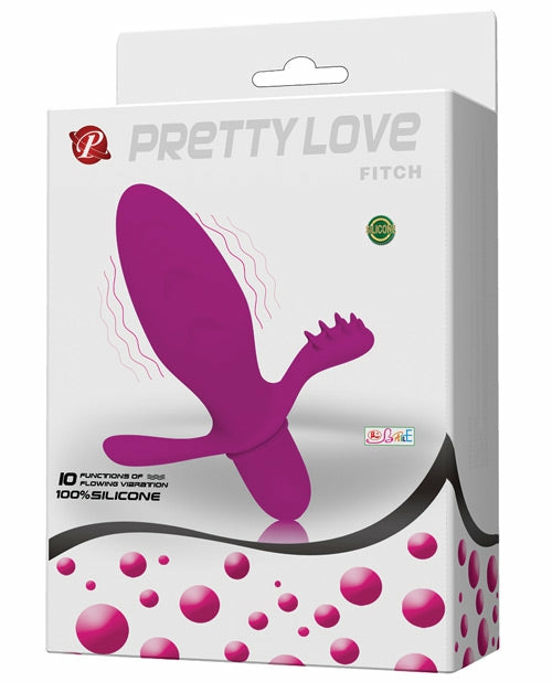 Pretty Love Fitch Anal Vibrator With Perineum Massager Anal Vibrators