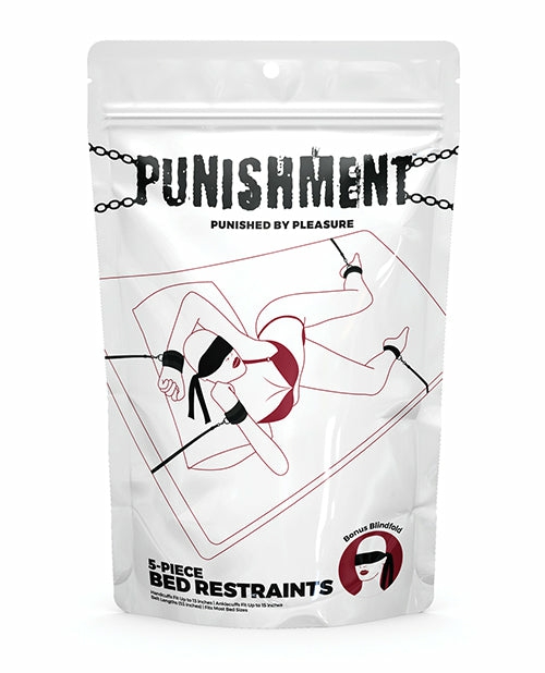 Punishment Bed Restraint Kit With Blindfold: Embrace Sensual Submission Bondage - Bdsm