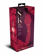 Secret Kisses Rosegasm Lingo Dual Ended Rose Bud – Red Clitoral Vibrators