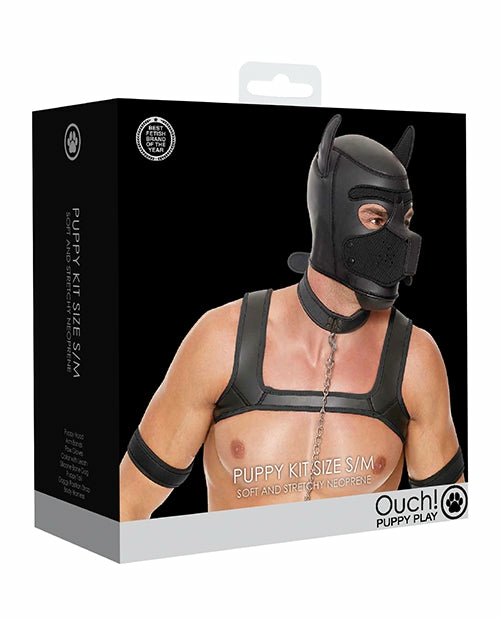 Shots Ouch Puppy Play Kit In Black: Unleash Your Imagination Bondage - Bdsm