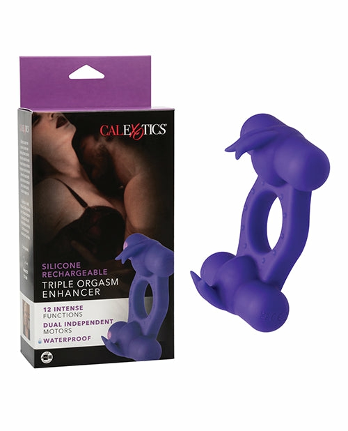 Silicone Rechargeable Triple Orgasm Enhancer Cock Rings