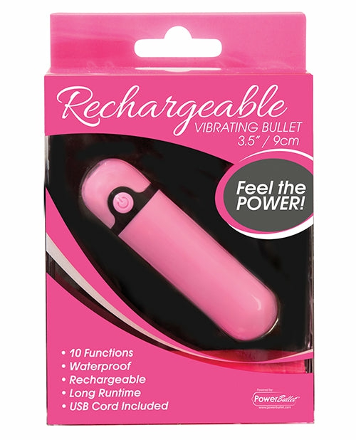 Simple & True Pink Rechargeable Vibrating Bullet Bullet Vibrators