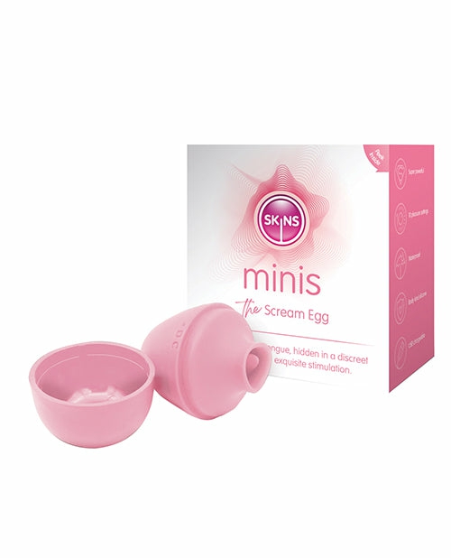 Skins Minis The Scream Egg: 10-Function Pink Vibrating Egg Bondage - Bdsm