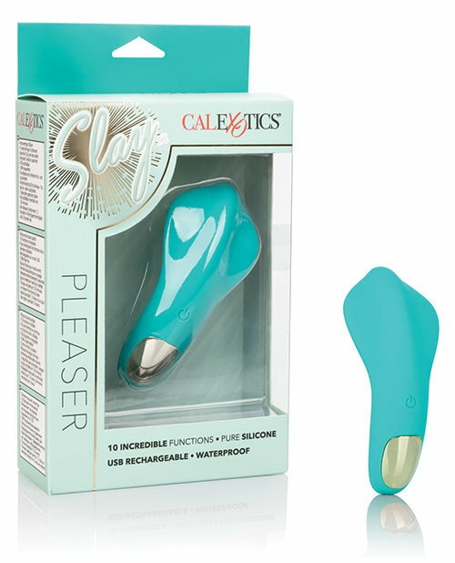 Slay Pleaser Teal Vibrating Massager: On-The-Go Bliss G-Spot Vibrators