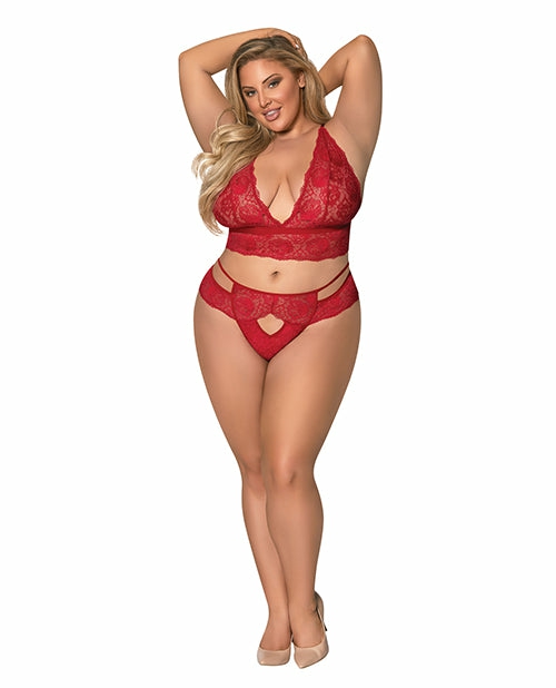 Sugar & Spice Red Lace Bra & Panty Set Bras & Panties