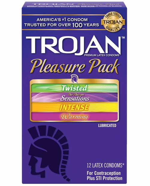 Trojan Pleasure Condoms 12-Pack Variety: Ignite Your Intimacy Condoms