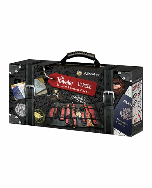 Ultimate Fantasy 10-Piece Bondage Kit: Travel Briefcase Set Bondage - Bdsm