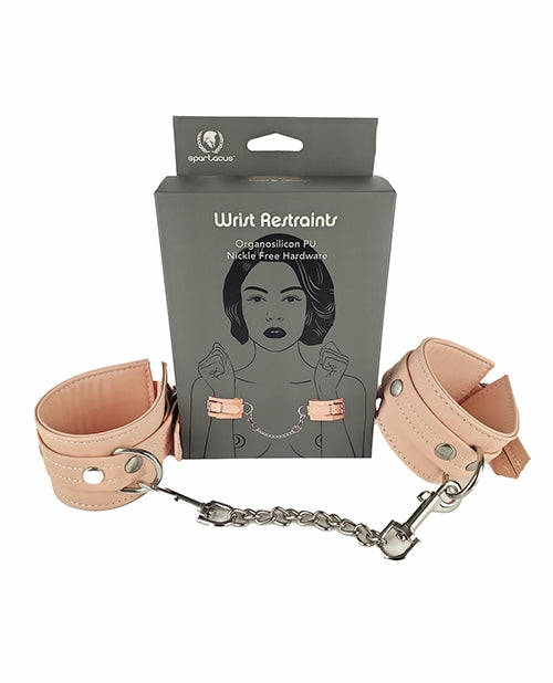 Vegan Organsilicone Pu Wrist Restraints: Elegance In Submission Bondage - Bdsm