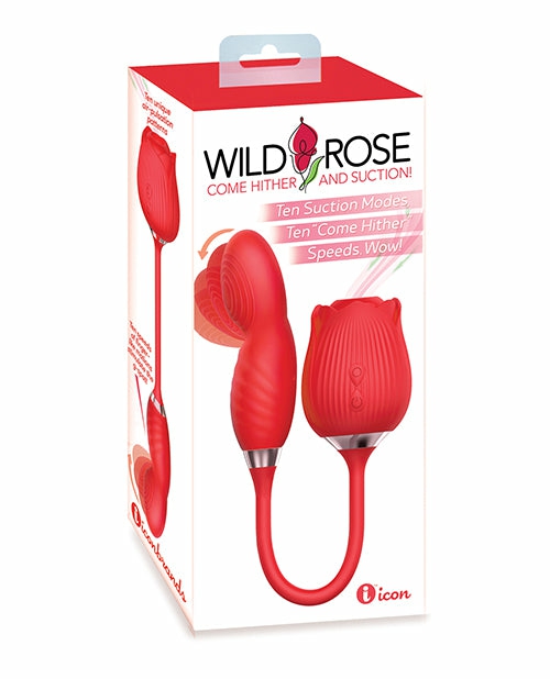 Wild Rose Red Suction & Come Hither Vibrator – A Symphony Of Sensations Bondage - Bdsm