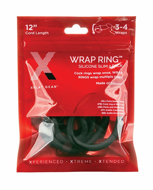 Xplay Gear Black Silicone Wrap Rings – Pack Of 2 Dongs & Dildos